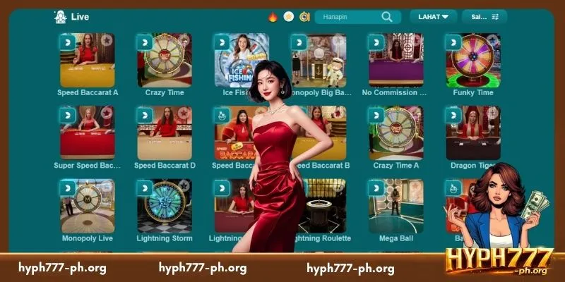 Live Casino ng HYPH777 ang top choice para sa real life casino thrills